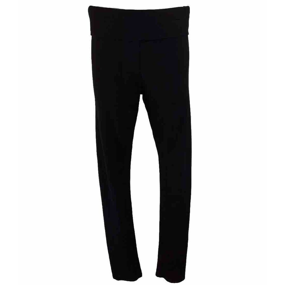 Yoga Pant Black 2XL Fold Down Waist Stretch Legging Comfort HY Slimming